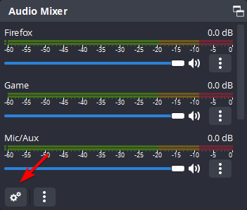 Расширенные свойства звука в OBS Studio