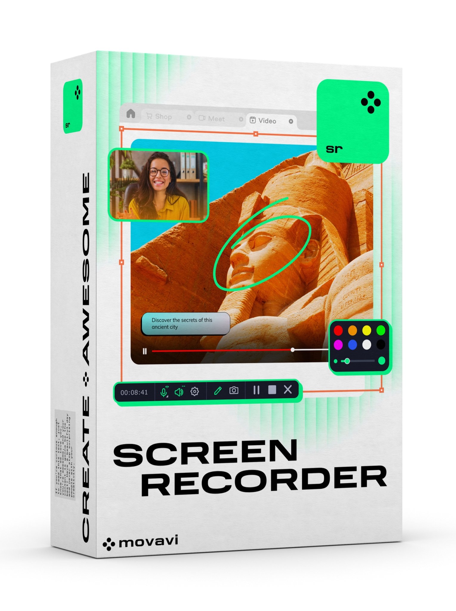 Панель программы Movavi Screen Recorder