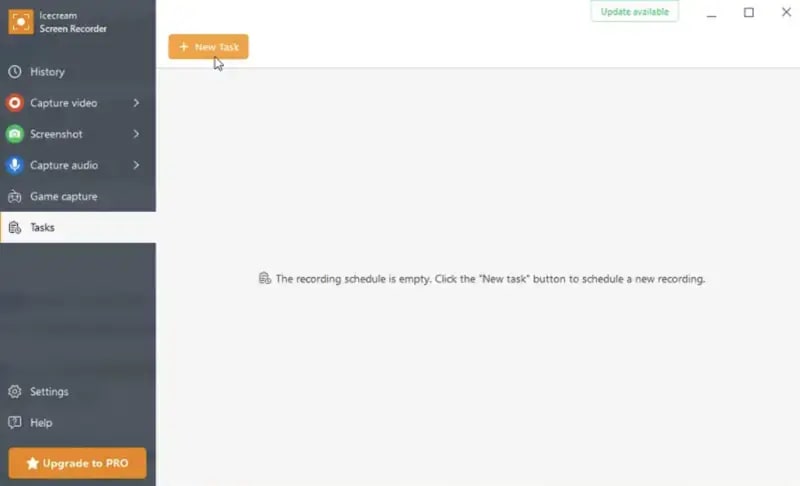 Планировщик Icecream Screen Recorder