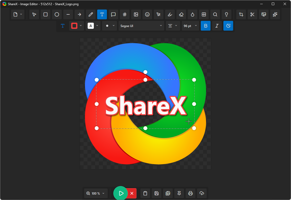 Главное окно ShareX