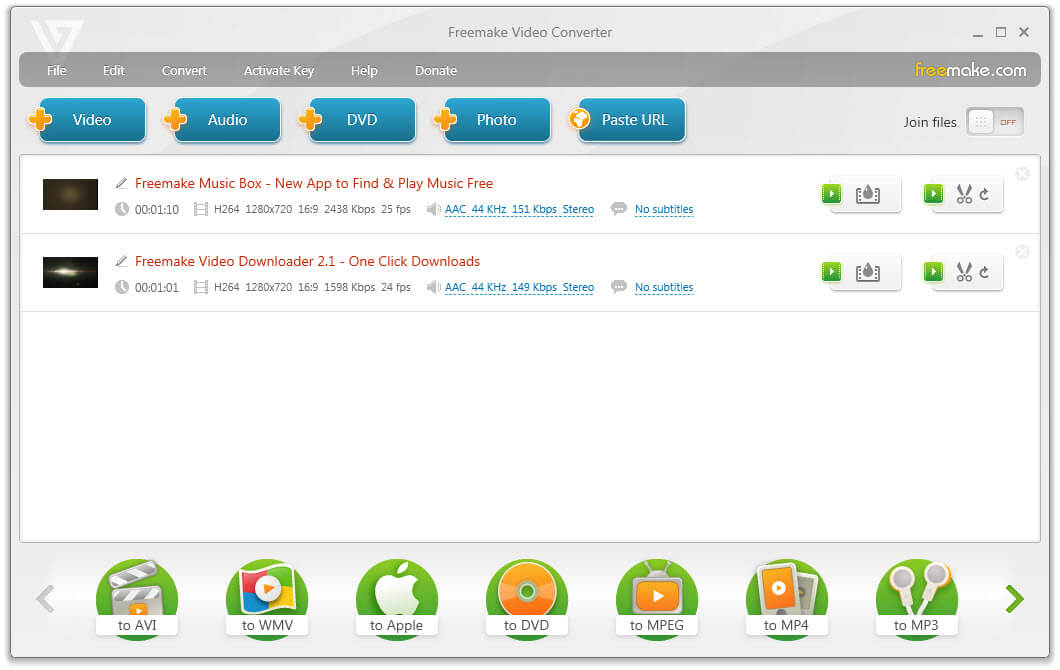 Добавление видео в Freemake Video Converter