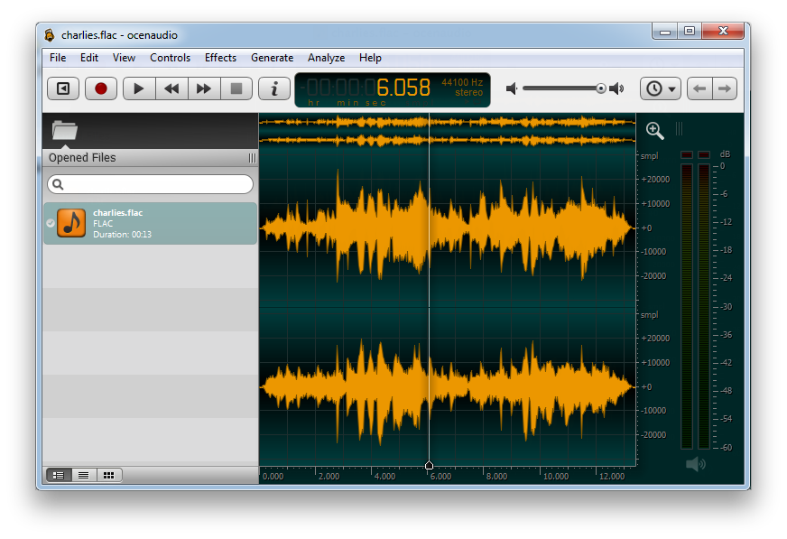 Редактор ocenaudio
