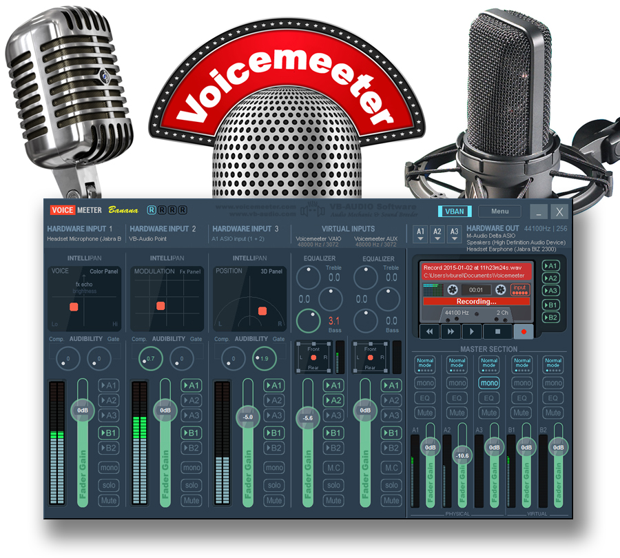 Виртуальный микшер Voicemeeter Banana